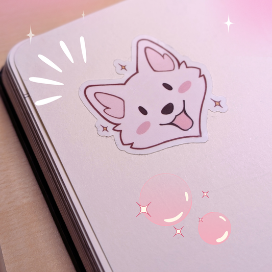 YuYu Wolf Sticker "Happy"