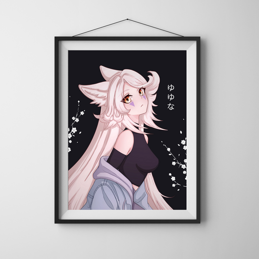 Yuyuna Wolf Girl Art Print