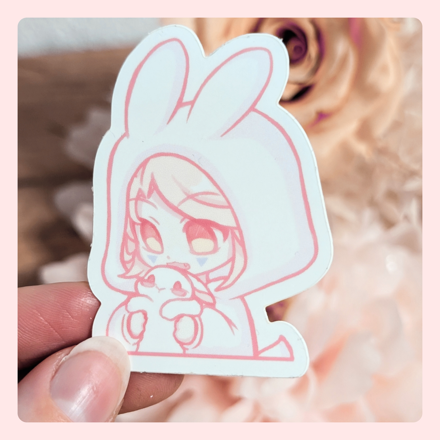 Kawaii Wolf & Bunny Sticker