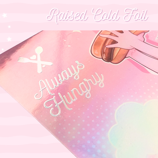 Holografische Anime Art Karte "Always Hungry"