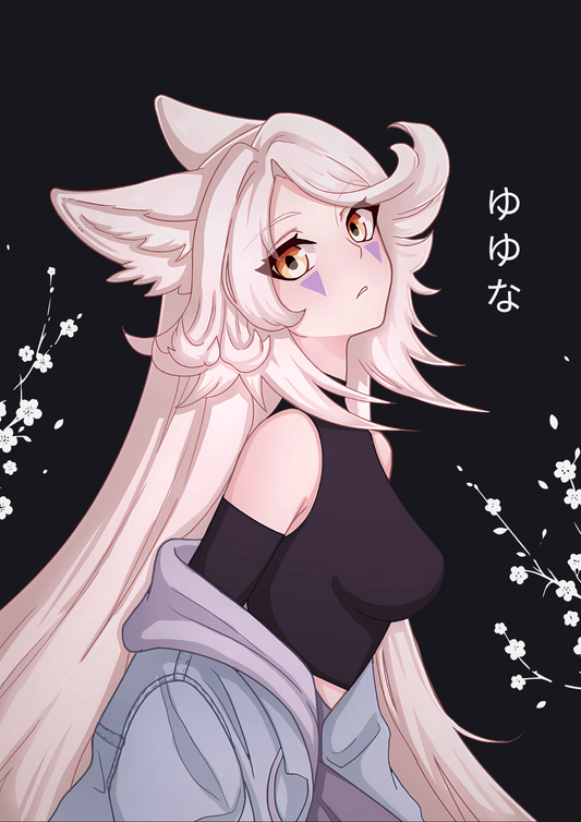 Yuyuna Wolf Girl Art Print