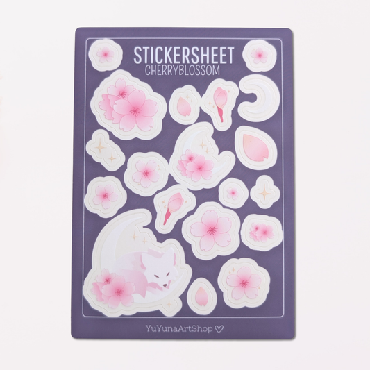 Cherryblossom Wolf Sticker Sheet