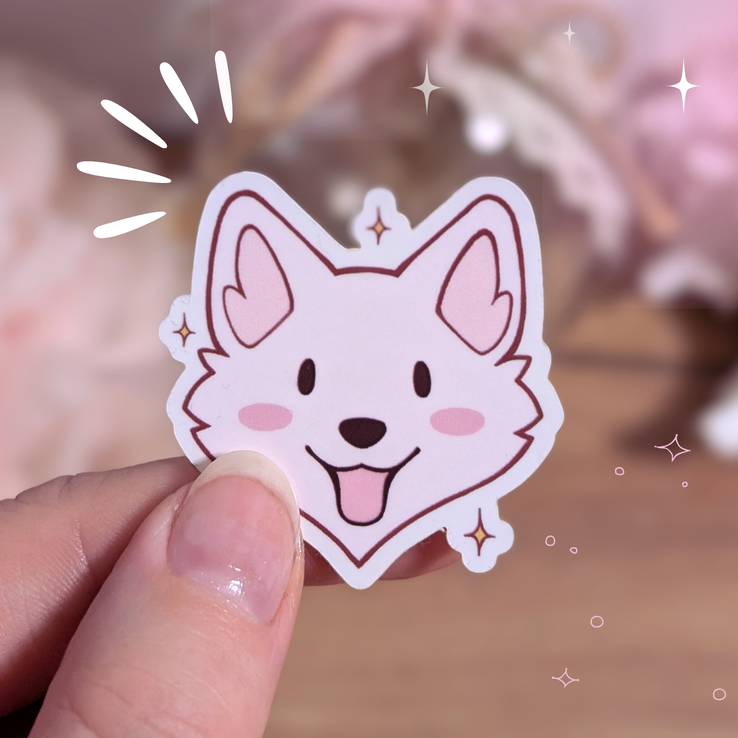 YuYu Wolf Sticker "Happy"