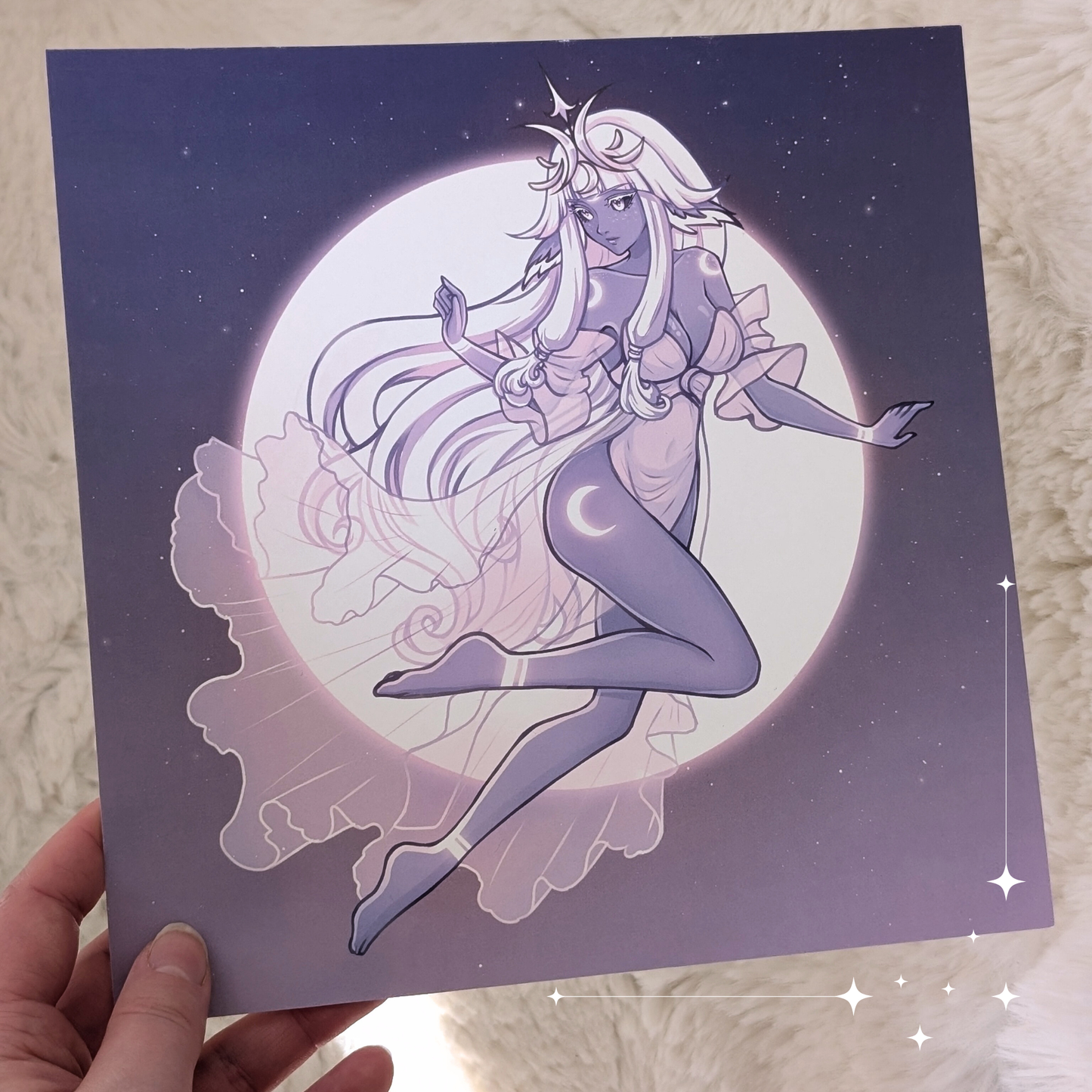 Runa the Moon Goddess - Art Print