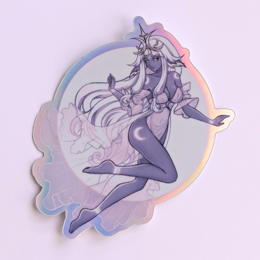Holografischer Moon Goddess Sticker
