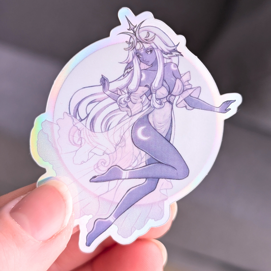 Holografischer Moon Goddess Sticker
