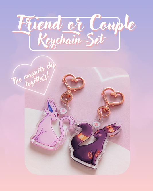 Nachtara & Psiana Magnet Keychains für Freunde oder Paare