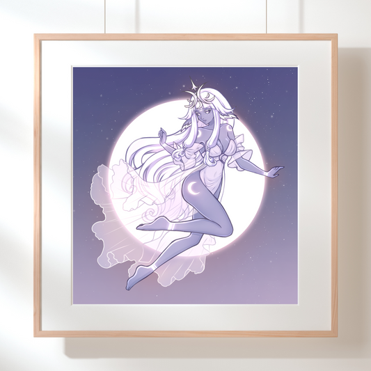 Lune Moon Goddess Art Print
